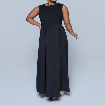 Plus Size Scuba Contrast Dress
