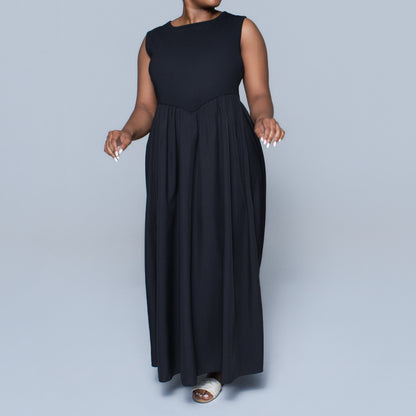 Plus Size Scuba Contrast Dress