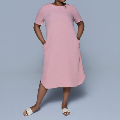 Plus Size Rose Short Sleeve Ladies Tunic
