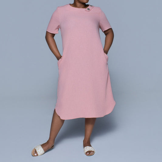 Plus Size Rose Short Sleeve Ladies Tunic