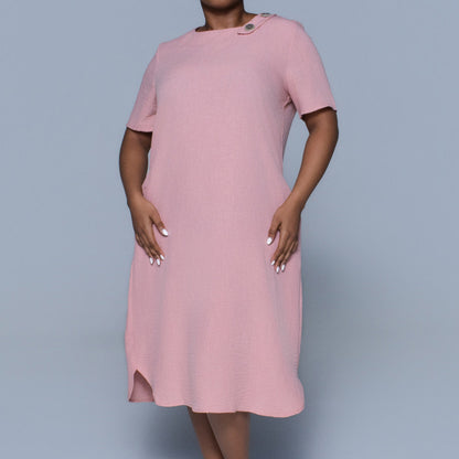 Plus Size Rose Short Sleeve Ladies Tunic
