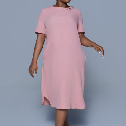 Plus Size Rose Short Sleeve Ladies Tunic