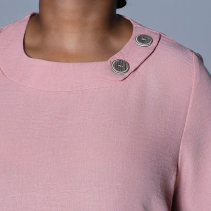 Plus Size Rose Short Sleeve Ladies Tunic