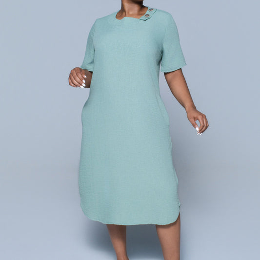Plus Size Sage Short Sleeve Ladies Tunic