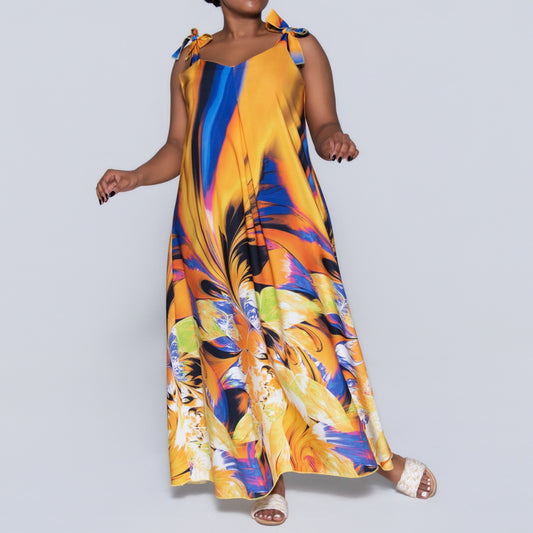 Plus Size Printed Summer Dress