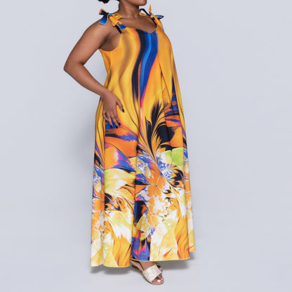 Plus Size Printed Summer Dress