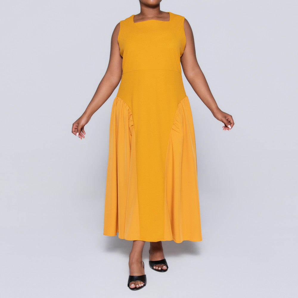 Plus Size Sleeveless Panel Dress