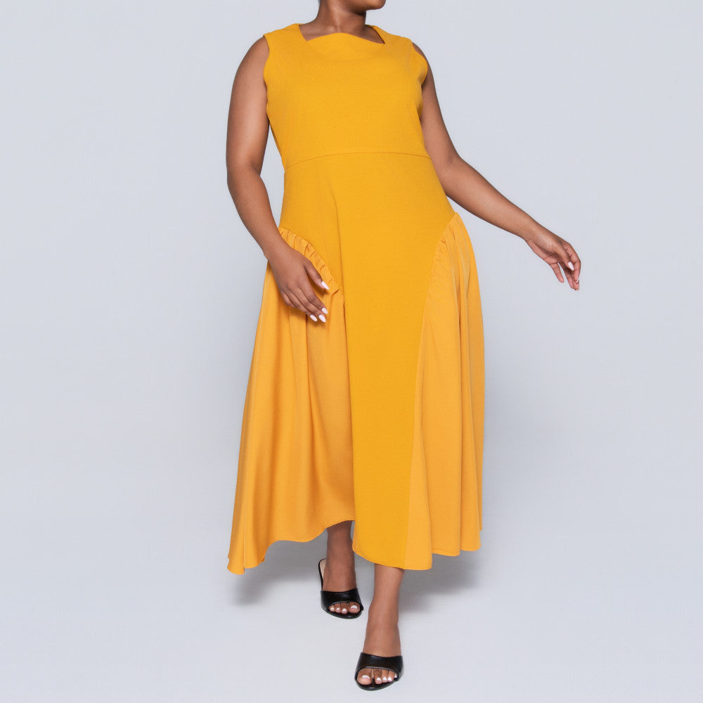 Plus Size Sleeveless Panel Dress
