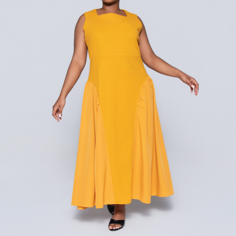 Plus Size Sleeveless Panel Dress