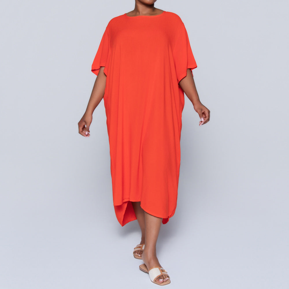 Plus Size Printed And Plain Twin Pack Tunic
