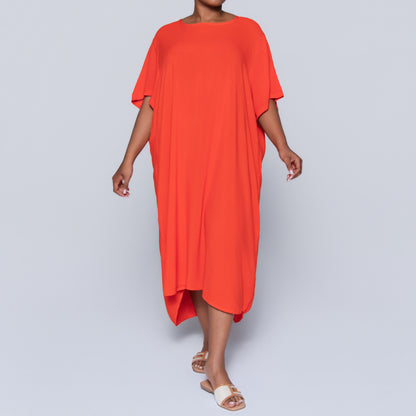 Plus Size Printed And Plain Twin Pack Tunic