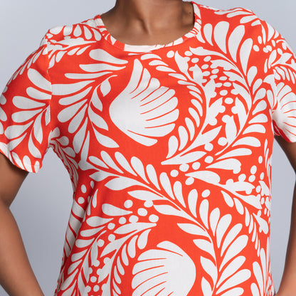 Plus Size Printed And Plain Twin Pack Tunic