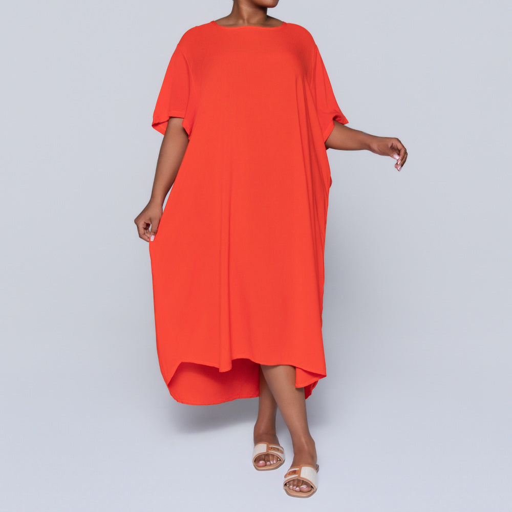 Plus Size Printed And Plain Twin Pack Tunic