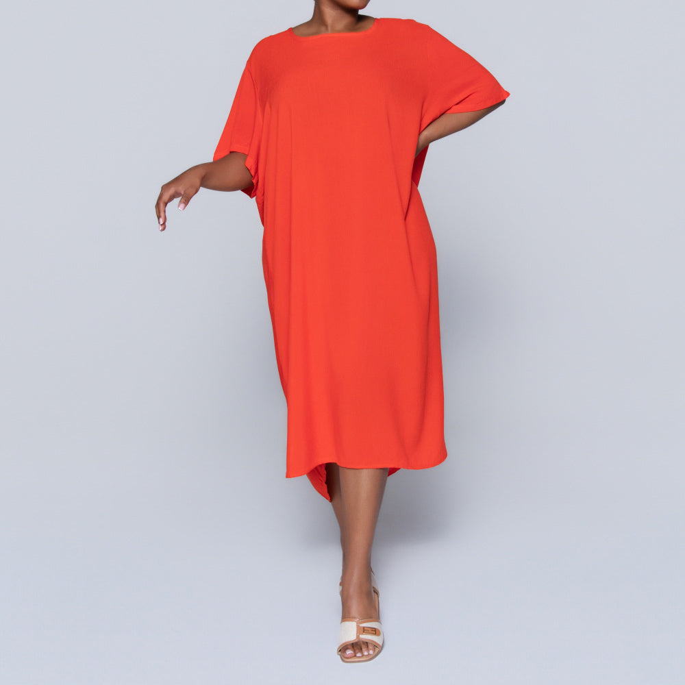 Plus Size Printed And Plain Twin Pack Tunic