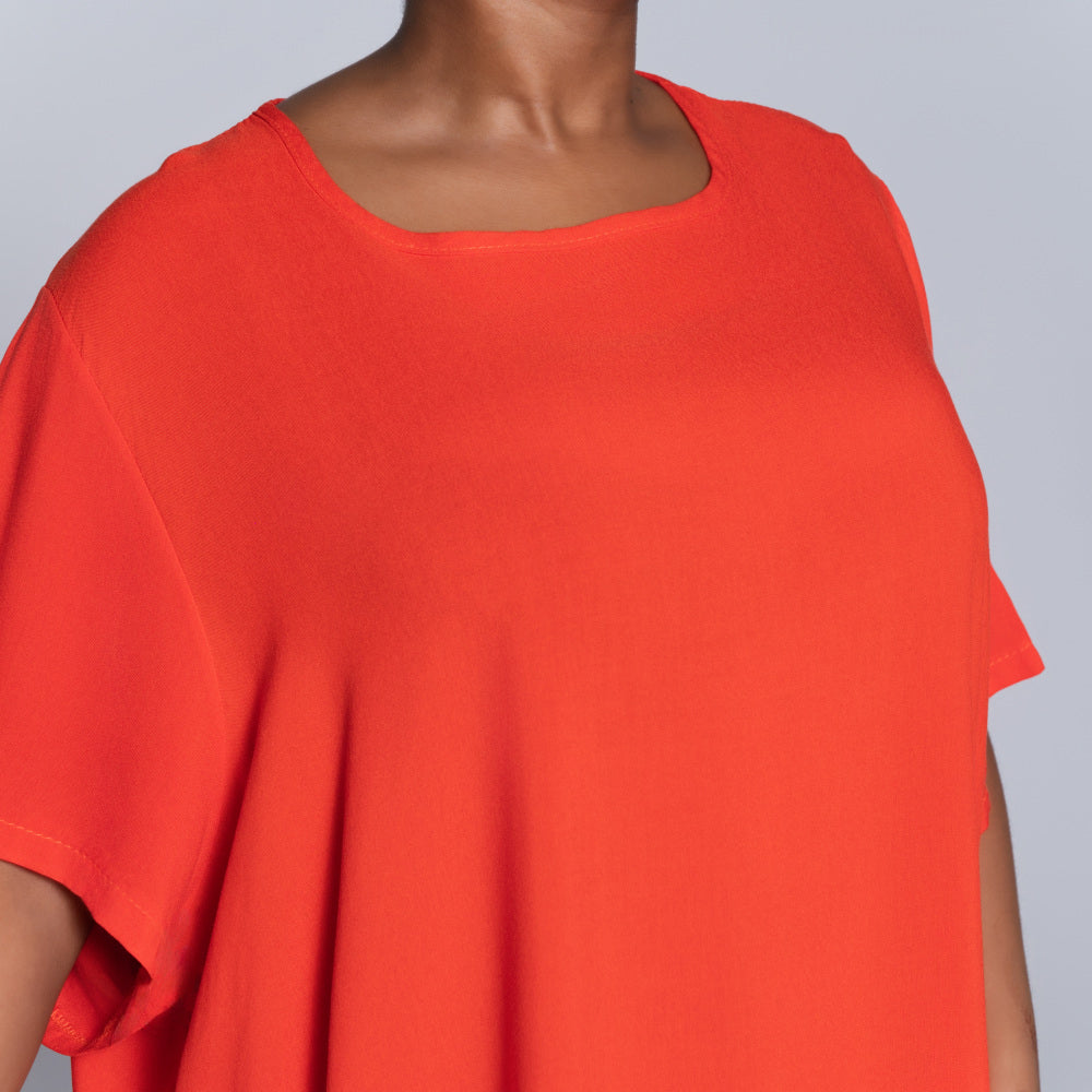 Plus Size Printed And Plain Twin Pack Tunic