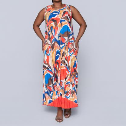 Plus Size Pleated Dress