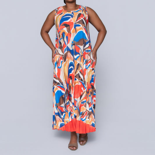 Plus Size Pleated Dress