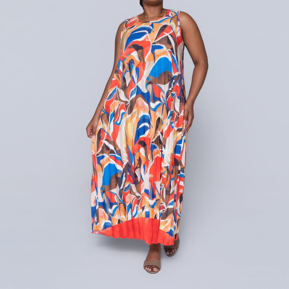 Plus Size Pleated Dress