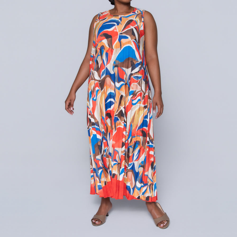 Plus Size Pleated Dress