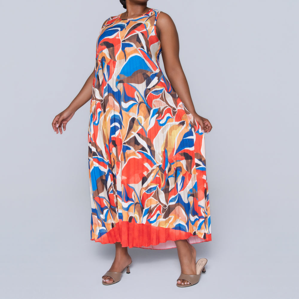Plus Size Pleated Dress