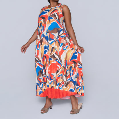 Plus Size Pleated Dress