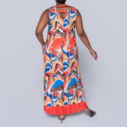 Plus Size Pleated Dress