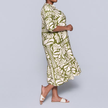 Plus Size Green Tiered Tunic