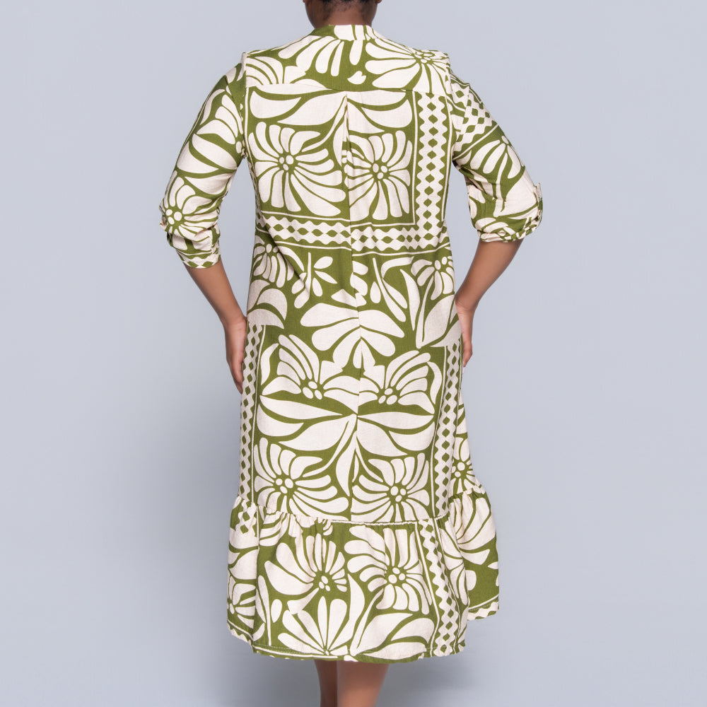 Plus Size Green Tiered Tunic