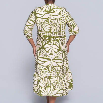 Plus Size Green Tiered Tunic