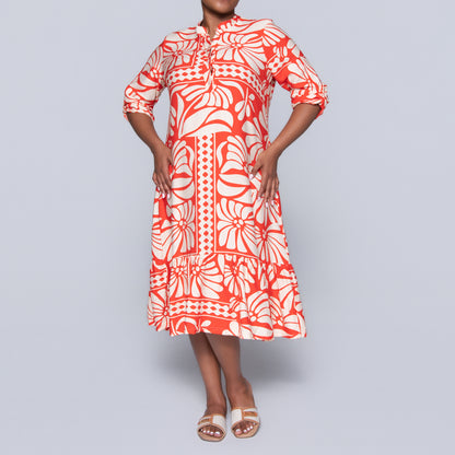 Plus Size Terracotta Tiered Tunic