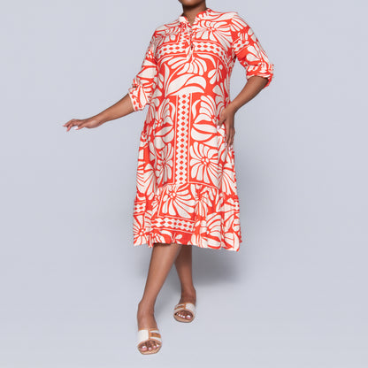 Plus Size Terracotta Tiered Tunic