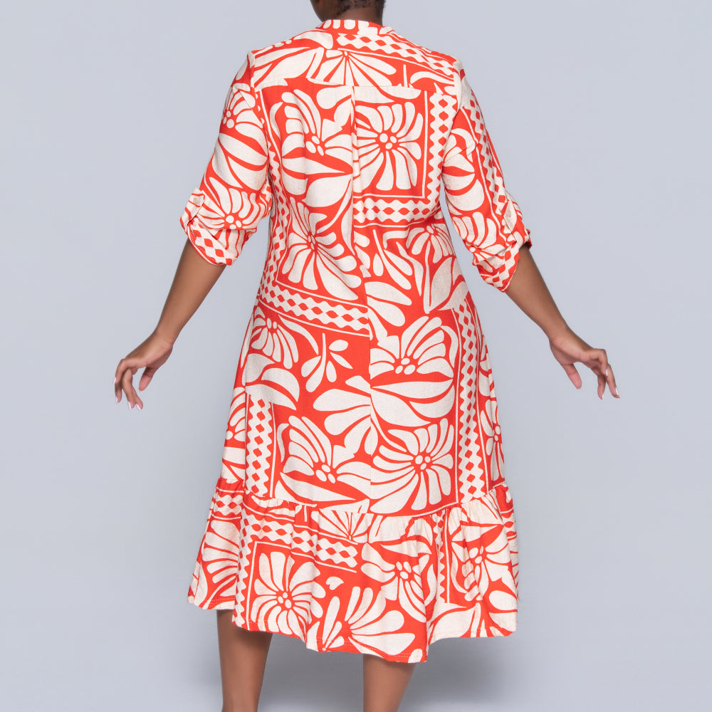 Plus Size Terracotta Tiered Tunic