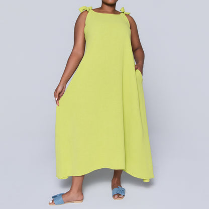 Chartreuse Plus Size Airflow Dress