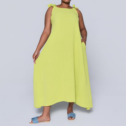 Chartreuse Plus Size Airflow Dress