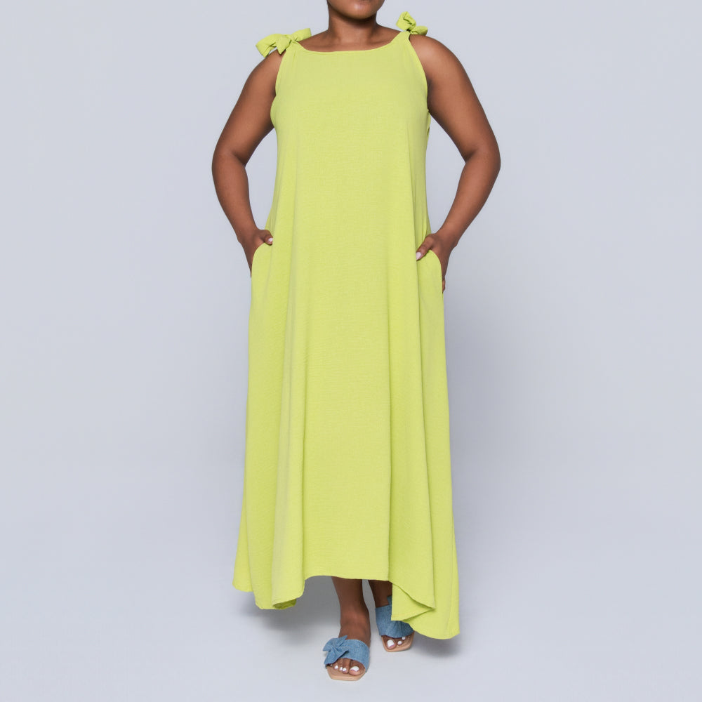 Chartreuse Plus Size Airflow Dress