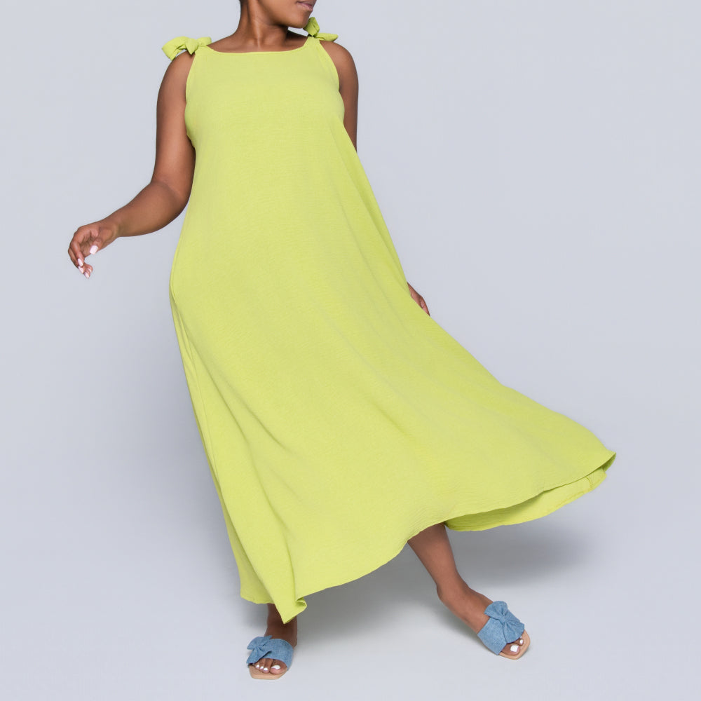 Chartreuse Plus Size Airflow Dress
