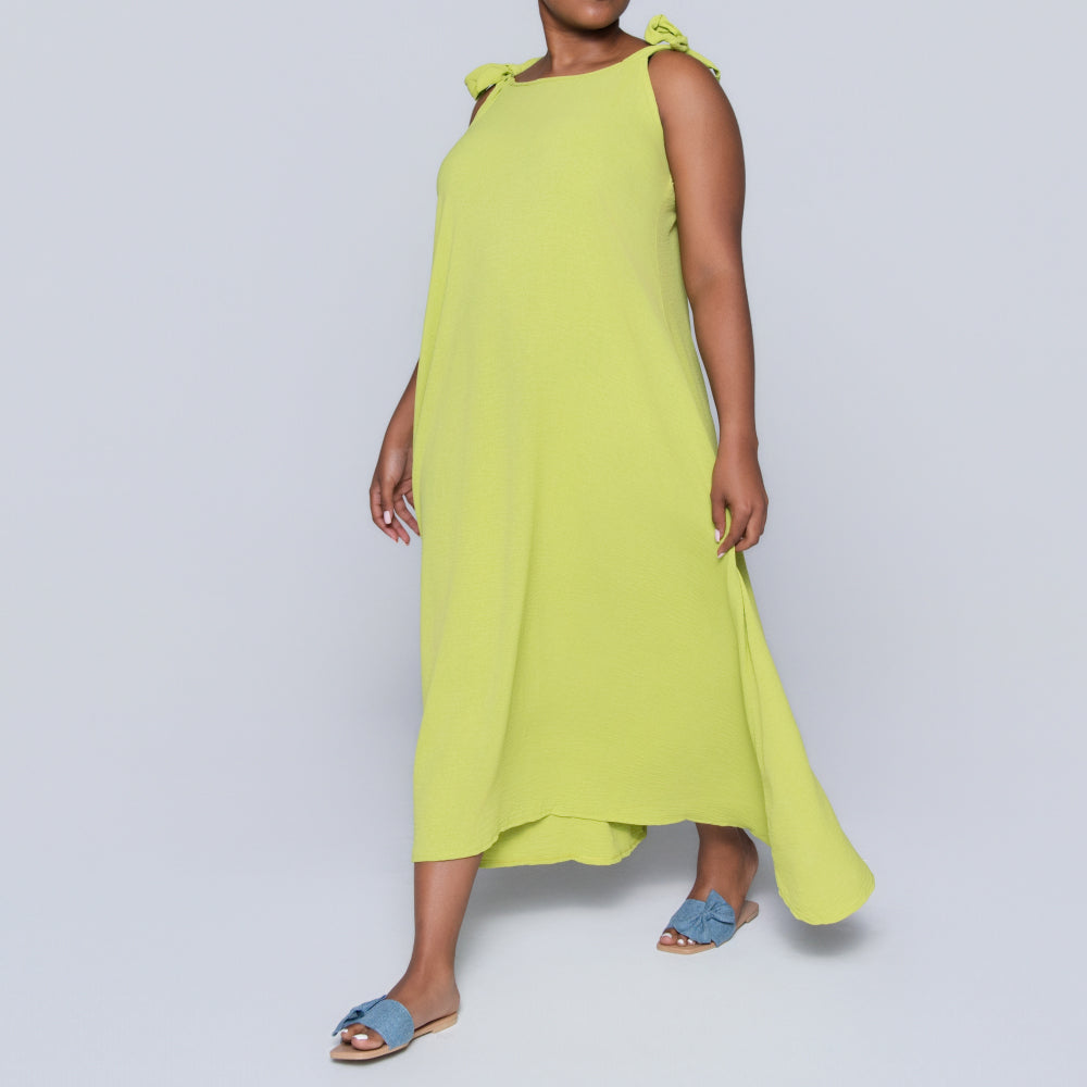 Chartreuse Plus Size Airflow Dress