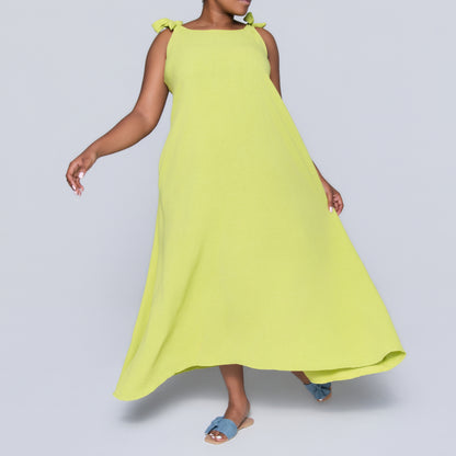 Chartreuse Plus Size Airflow Dress