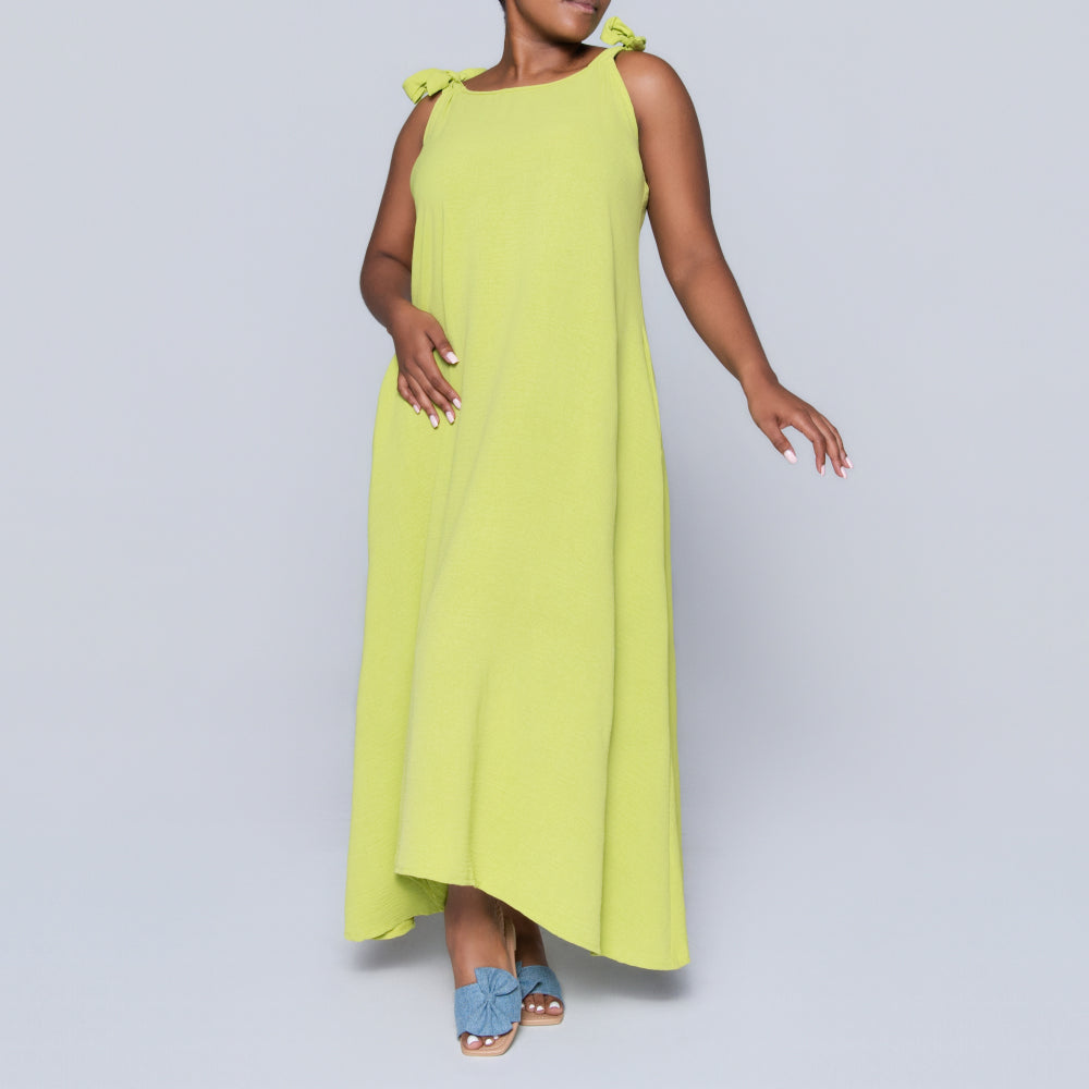 Chartreuse Plus Size Airflow Dress