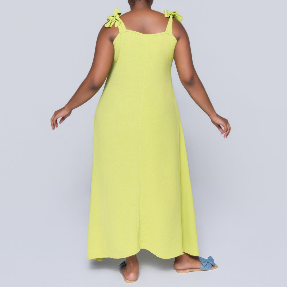 Chartreuse Plus Size Airflow Dress