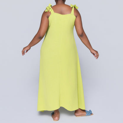 Chartreuse Plus Size Airflow Dress