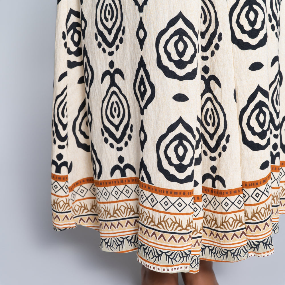 Stone Sleeveless Printed Plus Size Dress