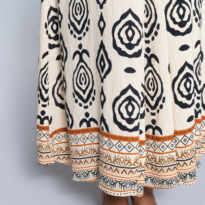 Stone Sleeveless Printed Plus Size Dress