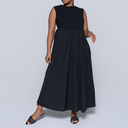 Black Plus Size Sleeveless Dress