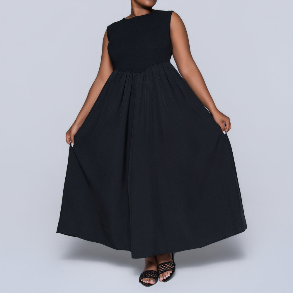 Black Plus Size Sleeveless Dress
