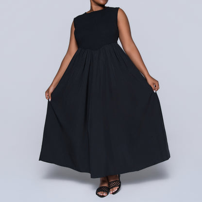 Black Plus Size Sleeveless Dress