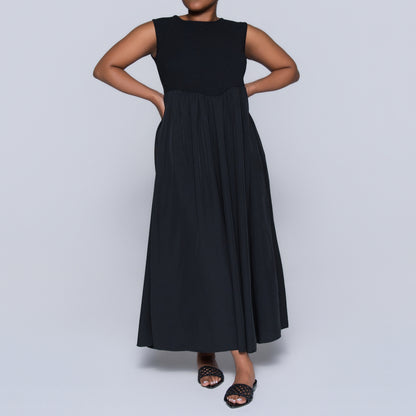 Black Plus Size Sleeveless Dress
