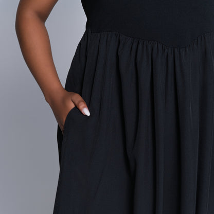 Black Plus Size Sleeveless Dress
