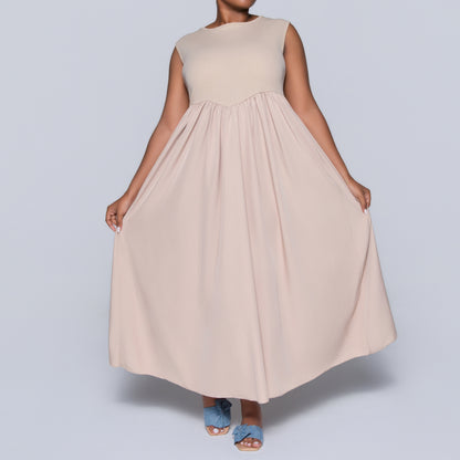 Stone Plus Size Sleeveless Dress