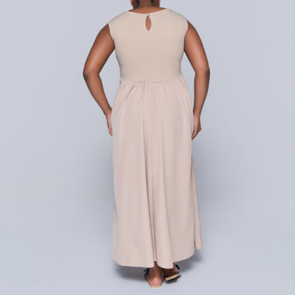 Stone Plus Size Sleeveless Dress